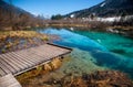 Sava spring, Zelenci, Slovenia Royalty Free Stock Photo