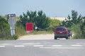 Savage Ditch, Delaware, U.S - July 4, 2023 - The entrance into the drive-in beach