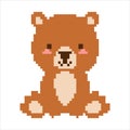 Savanna Animals pixel art set. Safari wildlife collection. 8 bit. Game development, mobile app. Isolated vector