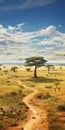 Savanna Serenity: A Hyperrealistic Depiction Of Rural Life