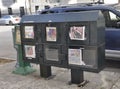 Savannah, August 7th:Street Newspaper Boxes from Savannah in Georgia USA