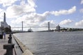 Savannah,August 8th:Talmadge Memorial Bridge from Savannah in Georgia USA