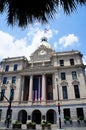 Savannah City Hall aka Civic Center with gold dome and clock Royalty Free Stock Photo