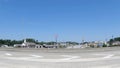 POV driving street pan small town hotel and retail signs seen from interstate 95