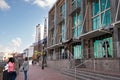 View along the historic Savannah Georgia Riverfront district on a sunny day Royalty Free Stock Photo