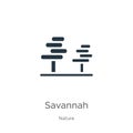 Savannah icon vector. Trendy flat savannah icon from nature collection isolated on white background. Vector illustration can be