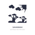 savannah icon on white background. Simple element illustration from Nature concept