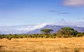 Savannah plains landscape in Kenya Royalty Free Stock Photo