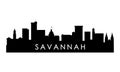 Savannah skyline silhouette Royalty Free Stock Photo