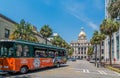 Savannah Tour Bus Leaving City Hall