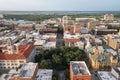 Aerial view of Historic Downtown Savannah, Georgia Royalty Free Stock Photo