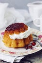 Savarin cake Royalty Free Stock Photo