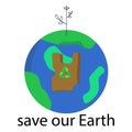 Illustration Grapich of recycle for saving our earth Royalty Free Stock Photo