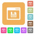Save application rounded square flat icons