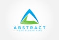 Easy and simple abstract triangle logo template