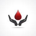 Save blood concept