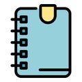 Save bookmark icon color outline vector