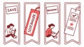 Save bookmark tag, save content, remember info, tag design, Vector Design, Generative AI