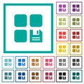 Save component flat color icons with quadrant frames