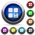 Save component round glossy buttons