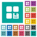 Save component square flat multi colored icons