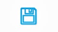 save data, diskette realistic icon. 3d line vector illustration. Top view