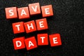 Save the Date alphabet letter