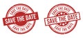 Save the Date Badge. Online Button Marketing Banner Set. Vector Illustration Royalty Free Stock Photo