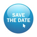 Save the date button Royalty Free Stock Photo