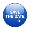 Save the date button Royalty Free Stock Photo