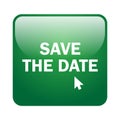 Save the date button Royalty Free Stock Photo