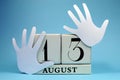 Save the Date calendar for International Left Handers Day on August 13