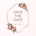 Save the date card mockup illustration