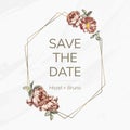 Save the date card mockup illustration