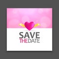 Save the date card. Vector illustration