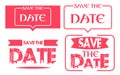 Save the date flat vector illustrations,mark,stamp and Badge Royalty Free Stock Photo