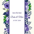 Save the date flower decoration card