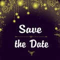 Save the Date Invitation Card with Holiday Lights