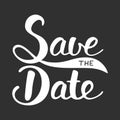 Save the Date invite card vector template Royalty Free Stock Photo