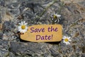 save the date label Royalty Free Stock Photo