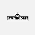 Save The Date label sticker Royalty Free Stock Photo