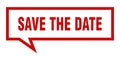 save the date speech bubble. Royalty Free Stock Photo