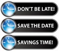 Save The Date Time Button Royalty Free Stock Photo