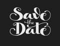 Save the Date. Vector lettering Royalty Free Stock Photo