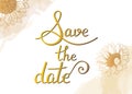 Save the date, vector wedding or birthday invitation card, a design template suitable for hot foil stamping