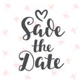Save The Date Vintage Hand Written Lettering Royalty Free Stock Photo
