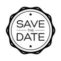 Save the Date vintage lettering Royalty Free Stock Photo