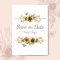 Save the date wedding invitation mockup vector