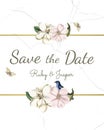 Save the date wedding invitation mockup vector