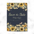 Save the date wedding invitation mockup vector